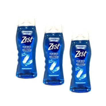 Zest Body Wash Ocean Breeze, 18 oz (Pack of 3) - Packaging May Vary