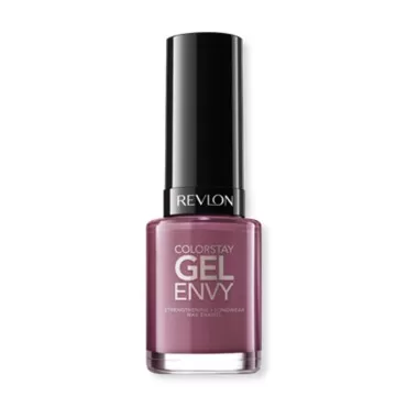 Revlon ColorStay Gel Envy Longwear Nail Polish, with Built-in Base Coat & Glossy Shine Finish, in Plum/Berry, 460 Hold 'Em, 0.4 oz