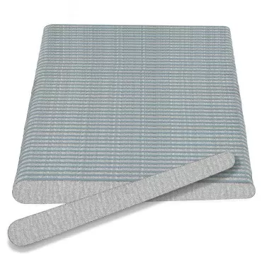 Flowery Disposable Nail File Wood Core 100/180 Grit, Silver, 100 Count