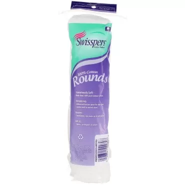 Swisspers Cotton Rounds 80 Count 100% Cotton (2 Pa...