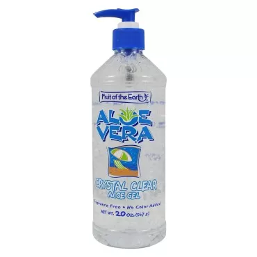 Fruit of the Earth Aloe Vera Crystal Clear Aloe Gel,20 oz (Pack of 2)