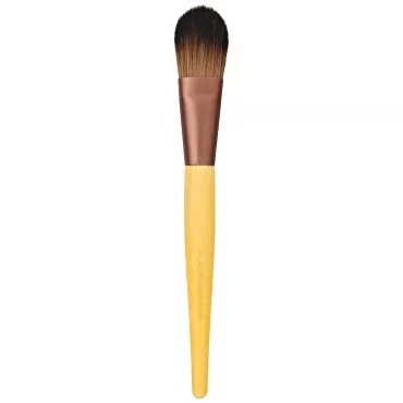 EcoTools Flat Foundation Brush, Made with Recycled and Sustainable Materials, Cruelty Free Synthetic Taklon Bristles, Aluminum Ferrule, Recycled Packaging