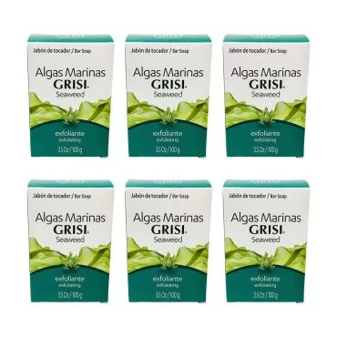 6pk - Seaweed Soap - Jabon de Algas Marinas - Gris...