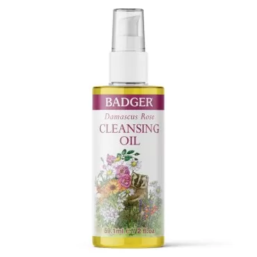 Badger - Face Cleansing Oil, Damascus Rose, Certif...
