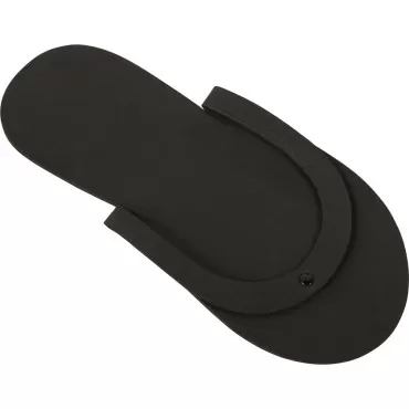 ForPro Comfy Pedi Slippers, Black, Disposable Foam...