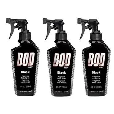 Bod Man - Mens Body Spray - Black - Pack of 3...