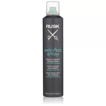 RUSK Anti-Frizz Spray, 8 Oz, Humidity-Resistant Working Spray, Delivers Style Control, Color Protection, and Strengthens Hair, Lightweight Formula Removes Frizz