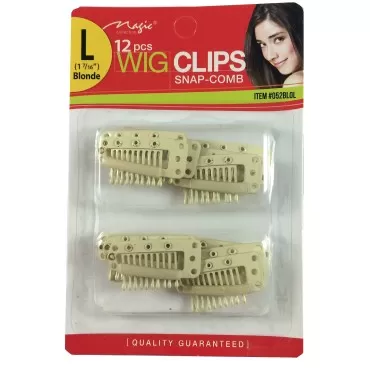 12 pcs Wig Clips Snap Comb Large 1 7/16