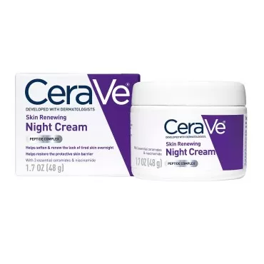 CeraVe Skin Renewing Night Cream | Niacinamide, Pe...