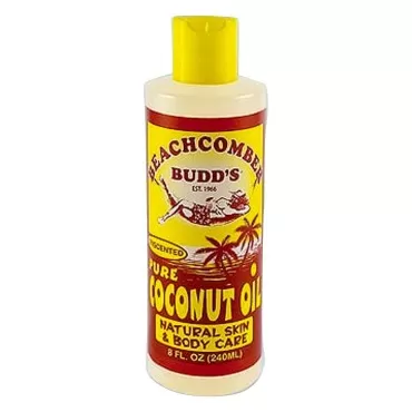 Value Pack Hawaiian Beachcomber Budd Pure Coconut Oil 8 oz. Unscented 4 Bottles