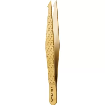 Revlon Gold Series Slant and Point Tip Tweezer, Titanium Coated for Maximum Durability