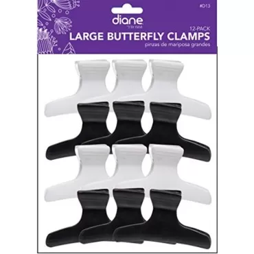Diane Large Butterfly Clips, 12/bag - 2 pack