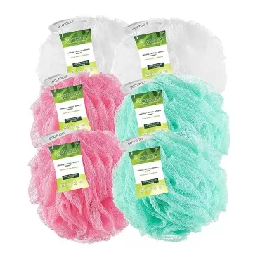 EcoTools Exfoliating EcoPouf Bath Sponges, Rich La...