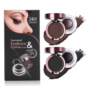 4 in 1 Gel Eyeliner and Eyebrow Powder Kit Brown B...