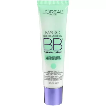 L'Oreal Paris Magic BB Cream Face Makeup Anti-Redness w/ Vitamin C and E, 1 fl. oz., Pack of 2