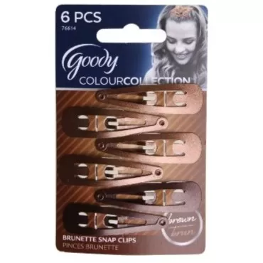 Goody Colour Collection Contour Clips, Brunette 6 ea (Pack of 3)