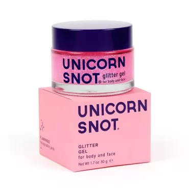 Unicorn Snot Holographic Face Glitter & Body Glitter Gel: Glitter Makeup, Hair Glitter, Stocking Stuffers, Christmas Glitter Makeup for Holiday - Vegan & Cruelty-Free, 1.7 oz Pink Glitter (Flamingo)