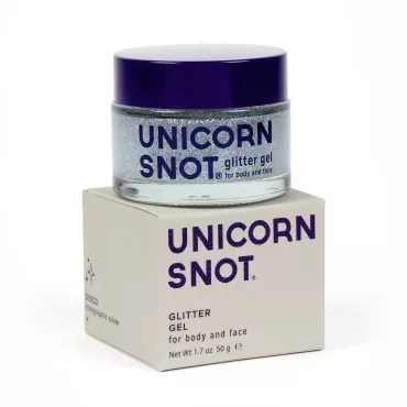 Unicorn Snot Holographic Face Glitter & Body Glitter Gel: Glitter Makeup, Hair Glitter, Stocking Stuffers, Christmas Glitter Makeup for Holiday - Vegan & Cruelty Free, 1.7 oz Silver Glitter (Disco)