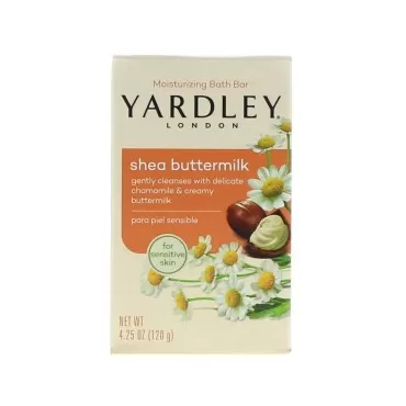 Yardley Bath Bar Of London Shea Buttermilk 120 G/4.0 Oz Moisturising Bath Soap Bar (Pack Of 3)