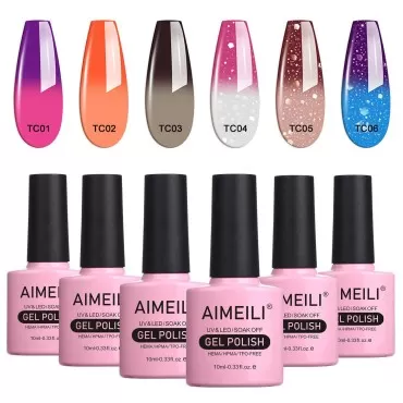 AIMEILI Temperature Color Mood Changing Soak Off C...