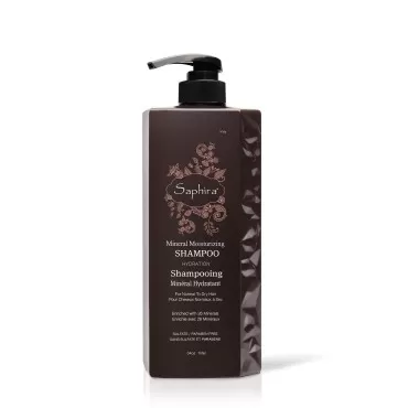 Saphira Mineral Moisturizing Shampoo, Hydration and Shine for Dry, Damaged, Permed or Chemically Treated Hair and Scalp, Sulfate-Free, Paraben-Free, Vegan, Prevents Frizz and Split Ends, 34 Ounce