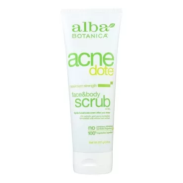 Alba Botanica Natural Acnedote Face & Body Scrub, ...