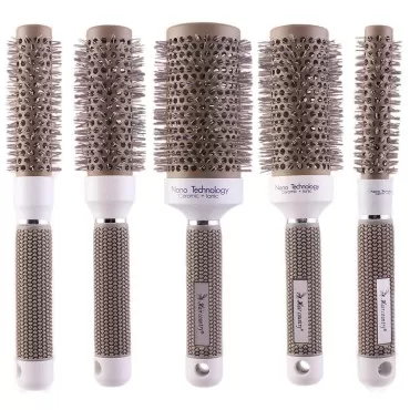 Round Thermal Brush Set, Professional Nano Ceramic & Ionic Barrel Hair Styling Blow Drying Curling Brush, 5 Different Sizes