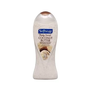 Softsoap Body Butter Coconut Scrub, Body Buff Wash 15 oz ( Pack of 4)