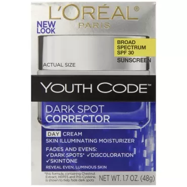 L'Oreal Paris Youth Code Dark Spot Corrector Facial Day Cream SPF 30
