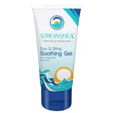 STREAM 2 SEA After Sun and Sting Relief Aloe Vera Soothing Gel For Sensitive Skin, 6 Fl oz Paraben Free Cooling Gel For Sting, Bug Bites and Sunburn Relief With Aloe Vera and Green Tea