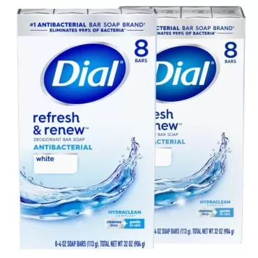 (PACK OF 16 BARS) Dial Classic WHITE Antibacterial...