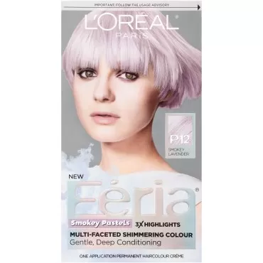 L'Oréal Paris Feria Pastels Hair Color, P12 Lavender Dusk (Smokey Lavender)