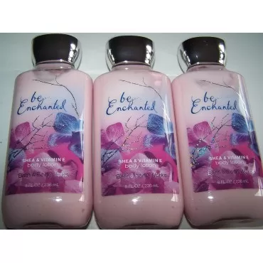 Lot of 3 Bath & Body Works Be Enchanted Body Lotion (Pomegranate, Sugared Petals, Whipped Vanilla & Musk) 8 Fl Oz Each (Be Enchanted)