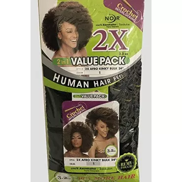 Janet Collection Synthetic Hair Braids Noir Afro Kinky Bulk 24