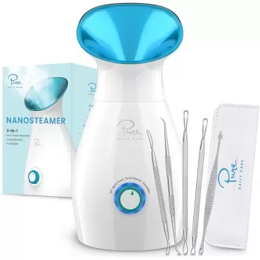 NanoSteamer Large 3-in-1 Nano Ionic Facial Steamer...