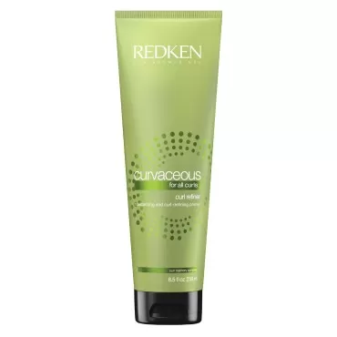 Redken Curvaceous Curl Refiner Cream | For Curly Hair | Curl Defining Primer That Helps Control Frizz | With Moringa Oil | 8.5 Fl Oz
