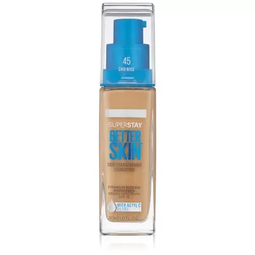 Maybelline New York Super Stay Better Skin Foundation, Sand Beige, 1 fl. oz.