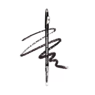 Ruby Kisses GoBrow Eyebrow Pencil, Sharpenable, Longwear, Long Lasting Eyebrow Wooden Pencil for Natural-Looking Brows (Black Brown)