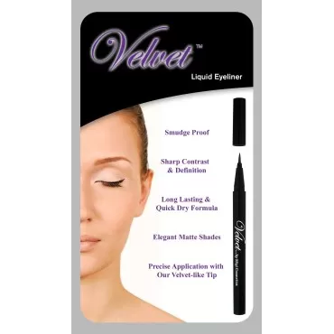 Velvet Eyeliner (HUNTERGREEN & LA FRESH Makeup Remover Wipes (10). WATERPROOF PEN, dries on contact with precision tip that stays on ALL DAY with NO SMUDGING, SMEARING, FADING OR PULLING & clump-free