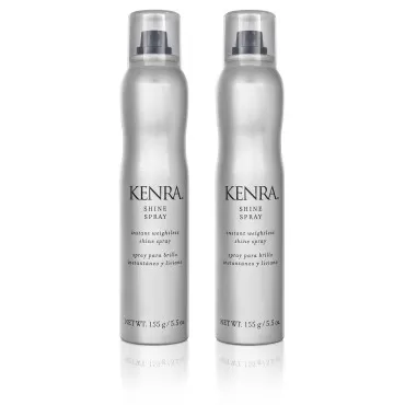 Kenra Shine Spray | Instant Weightless Shine Hairspray | Tames Frizz & Flyaways | Enhances Color Vibrancy | Lightweight, No Hold | All Hair Types | 5.5 oz (2-Pack)