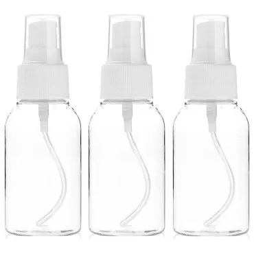 Atomizer Spray Bottle 3-Pack, Mini Spray Bottle 2.5 oz - Clear, Leak Proof, Travel, TSA Approved, Hair, Face, Essential Oils - Fine Mist Spritzer