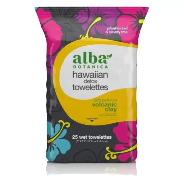 Alba Botanica Hawaiian Detox Towelettes, Anti-Poll...