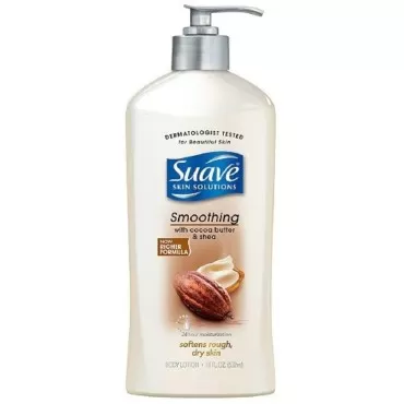 Suave Skin Solutions Body Lotion, Smoothing with Cocoa Butter & Shea 18.0 oz (Pack of 5)