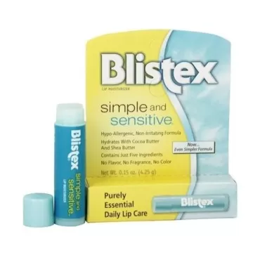 Blistex Simple & Sensitive Lip Moisturizer 0.15 oz...