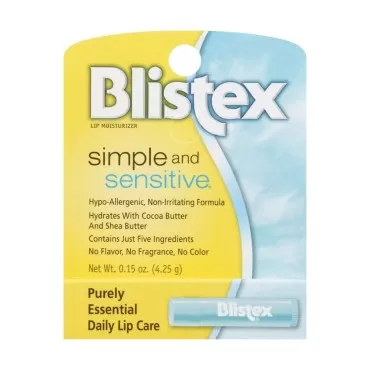 Blistex Simple & Sensitive Lip Moisturizer 0.15 oz...