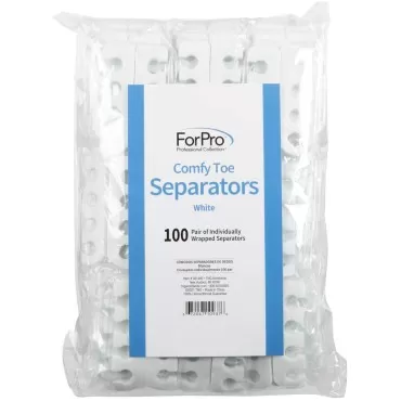 ForPro Comfy Toe Separators, White, Pedicure Toe S...