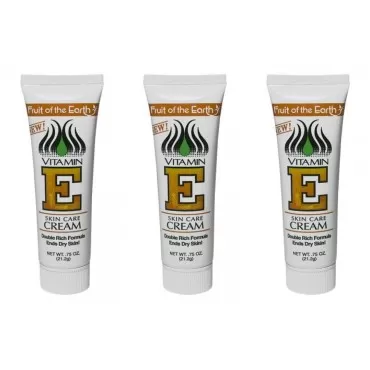 Fruit Of The Earth Skin Care Cream Vitamin E 0.75 Oz Tube Travel Size (Pack of 3)