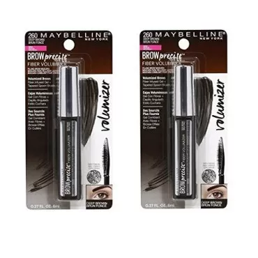 Maybelline New York Maybelline Express Brow 2-in-1 Pencil and Powder, Deep Brown, 0.02 Fl. Ounce, 260 Deep Brown, 0.02 fluid_ounces (Pack of 2)