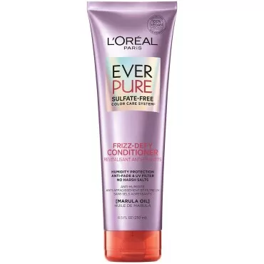 L’Oréal Paris EverPure Sulfate Free Frizz-Defy Conditioner, with Marula Oil, 8.5 Fl; Oz (Packaging May Vary)