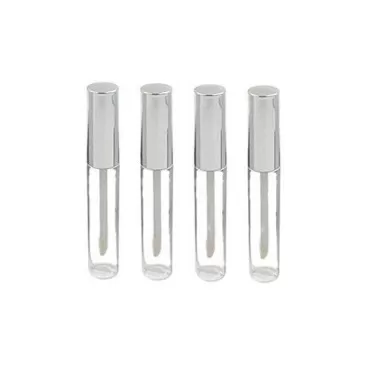 10 PCS 10ML Silver Cap Reusable Empty Lip Gloss Ba...